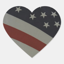 Pegatina En Forma De Corazón Bandera de Estados Unidos