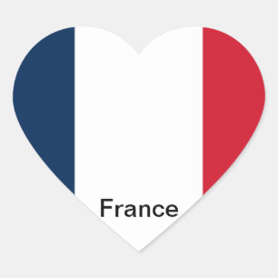 Pegatina En Forma De Corazón Bandera de Francia