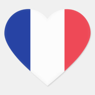 Pegatina En Forma De Corazón Bandera de Francia (francesa)