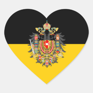 Pegatina En Forma De Corazón Bandera de Habsburgo y escudo imperial de armas