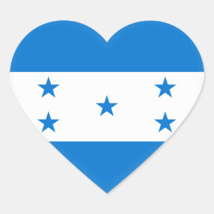Pegatina En Forma De Corazón Bandera de Honduras