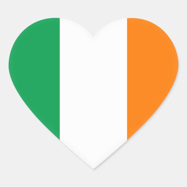 Pegatina En Forma De Corazón Bandera de Irlanda (irlandesa) (Anverso)