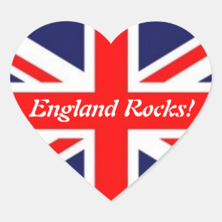 Pegatina En Forma De Corazón Bandera de Jack de Inglaterra