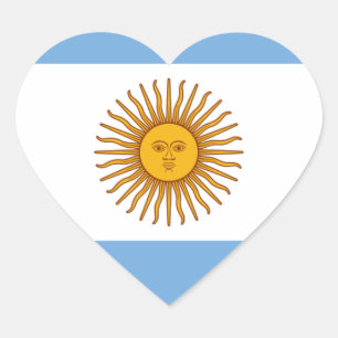 Pegatina En Forma De Corazón Bandera de la Argentina - Bandera de la Argentina