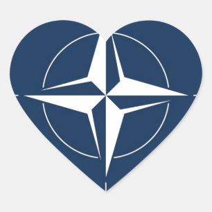 Pegatina En Forma De Corazón Bandera de la OTAN