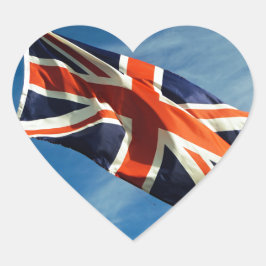 Pegatina En Forma De Corazón Bandera de la Unión