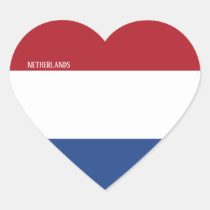 Pegatina En Forma De Corazón Bandera de los Países Bajos Splendid Patriotic
