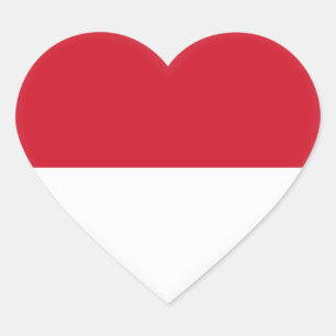 Pegatina En Forma De Corazón Bandera de Mónaco