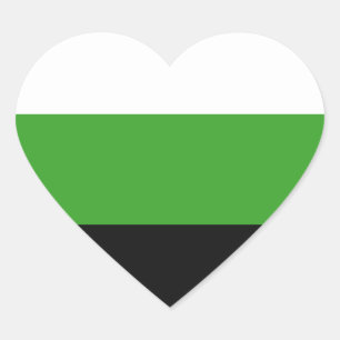 Pegatina En Forma De Corazón Bandera de Orgullo Neutrois
