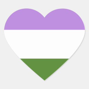 Pegatina En Forma De Corazón Bandera de Orgullo Queer