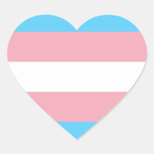 Pegatina En Forma De Corazón Bandera de orgullo transgénero