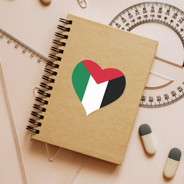 Pegatina En Forma De Corazón Bandera de Palestina (Subido por el creador)
