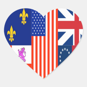 Pegatina En Forma De Corazón Bandera de Pensacola