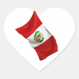 Pegatina En Forma De Corazón Bandera de Perú