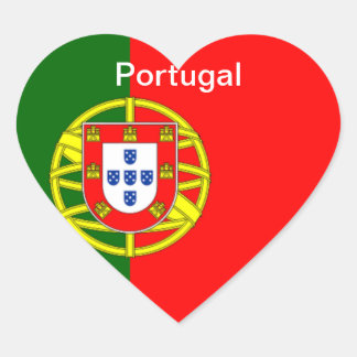 Pegatina En Forma De Corazón bandera de portugal