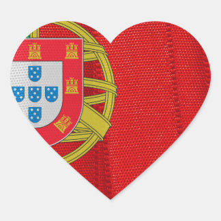 Pegatina En Forma De Corazón Bandera de Portugal