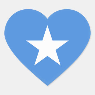 Pegatina En Forma De Corazón Bandera de Somalia (somalí)