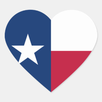 Pegatina En Forma De Corazón Bandera de Texas