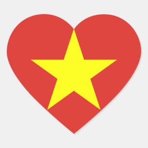 Pegatina En Forma De Corazón bandera de vietnam