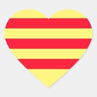 Pegatina En Forma De Corazón Bandera de Vietnam del Sur