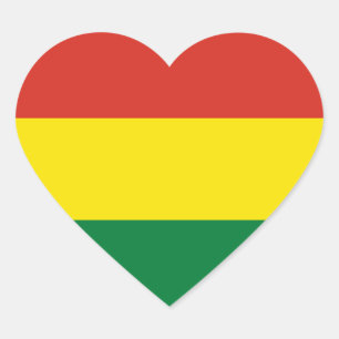 Pegatina En Forma De Corazón Bandera del Corazón Bolivia/Bolivia (Civil)