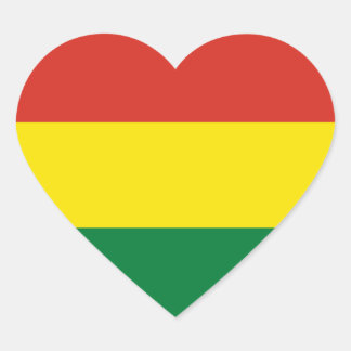 Pegatina En Forma De Corazón Bandera del Corazón Bolivia/Bolivia (Civil)