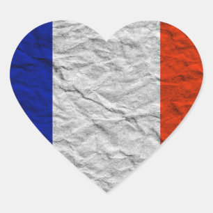Pegatina En Forma De Corazón bandera del corazón de francia