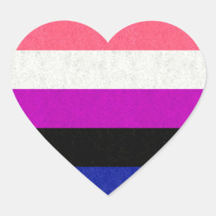 Pegatina En Forma De Corazón Bandera del líquido del género