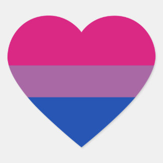 Pegatina En Forma De Corazón Bandera del Orgullo Bisexual