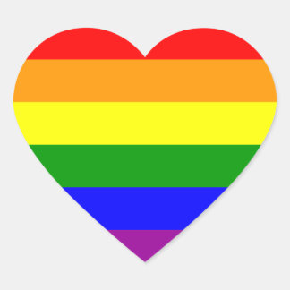 Pegatina En Forma De Corazón Bandera del Orgullo Gay / Bandera Arcoiris