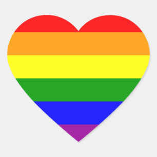 Pegatina En Forma De Corazón Bandera del Orgullo Gay / Bandera del Arcoíris
