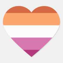 Bandera del Orgullo Lesbiano Colores Pegatina de c