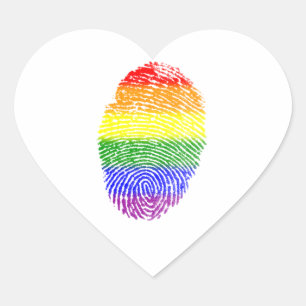 Pegatina En Forma De Corazón Bandera del Orgullo LGBT