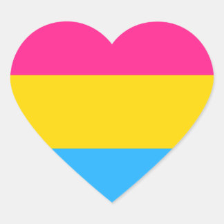 Pegatina En Forma De Corazón Bandera del Orgullo Pansexual LGBTQ