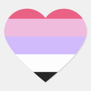 Pegatina En Forma De Corazón Bandera del Orgullo Reciprosexual