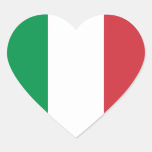 Pegatina En Forma De Corazón Bandera del pegatina de Italia