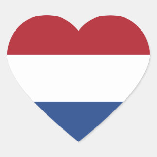 Pegatina En Forma De Corazón Bandera del Pegatina del Corazón de los Países Baj