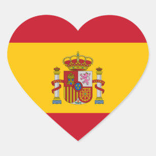 Pegatina En Forma De Corazón bandera españa