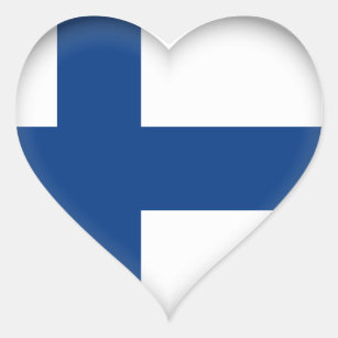 Pegatina En Forma De Corazón Bandera (finlandesa) de Finlandia