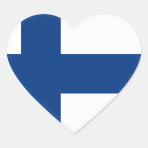 Pegatina En Forma De Corazón Bandera (finlandesa) de Finlandia