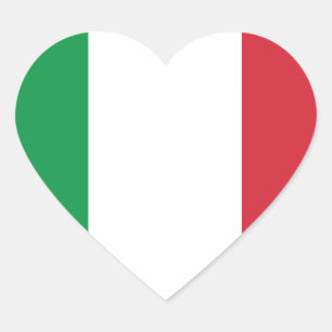 Pegatina En Forma De Corazón Bandera italiana
