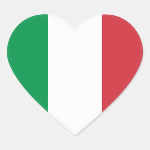 Pegatina En Forma De Corazón Bandera (italiana) de Italia