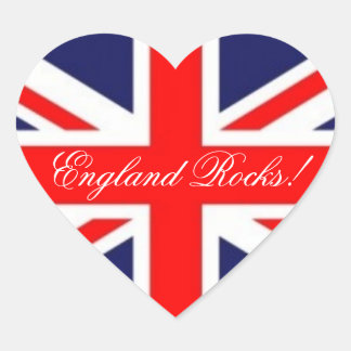 Pegatina En Forma De Corazón Bandera Jack de la unión roca de Inglaterra