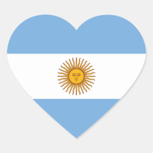 Pegatina En Forma De Corazón Bandera Nacional de Argentina