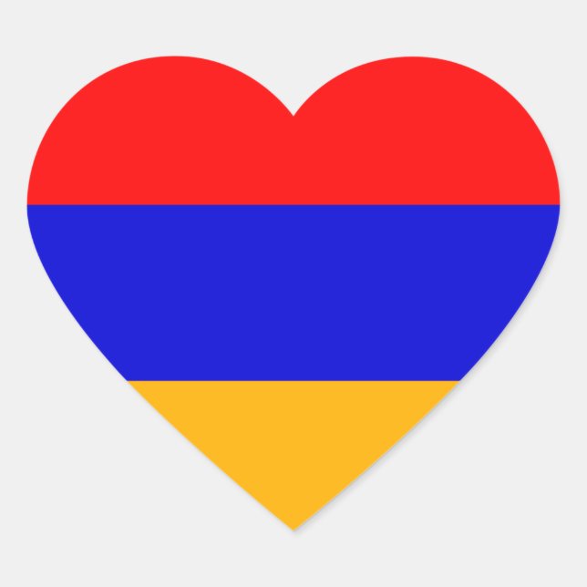 Pegatina En Forma De Corazón Bandera nacional de Armenia (Anverso)