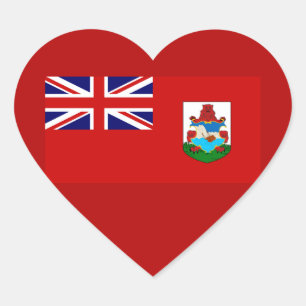 Pegatina En Forma De Corazón Bandera nacional de Bermudas