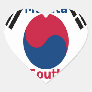 Pegatina En Forma De Corazón Bandera Nacional de Corea del Sur: Orgullo del Tae