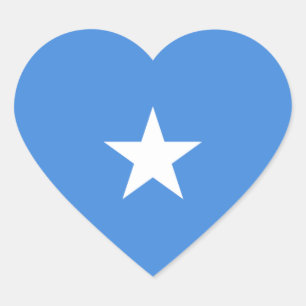 Pegatina En Forma De Corazón bandera somalí