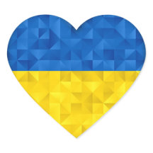 Bandera ucraniana. Amor a Ucrania. Apoyo. Corazón.