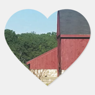 Pegatina En Forma De Corazón Barn de campo